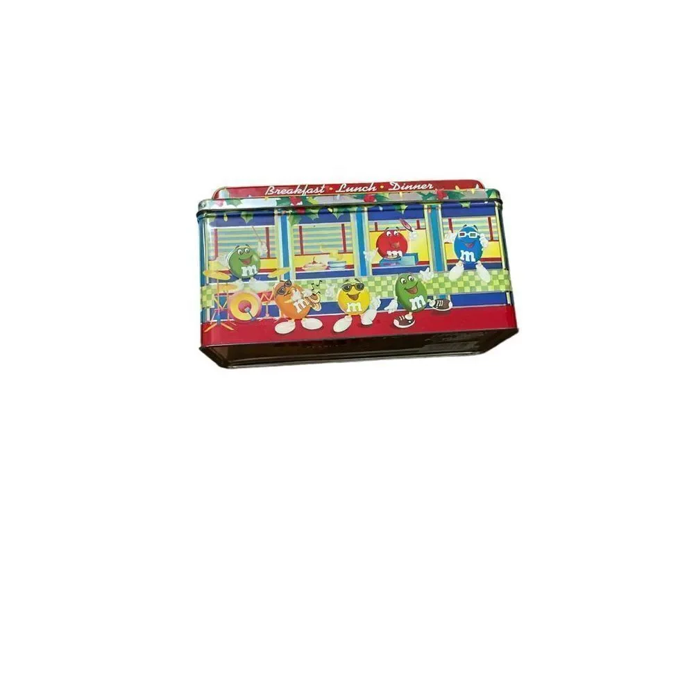 Vintage M&M’s Candy Collectible ‘dinner’ Tin 1996 Christmas Village seri…‎